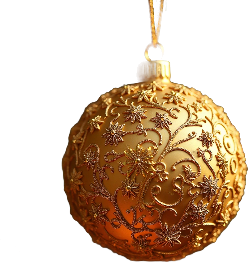 Festive Golden Ornament